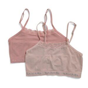 NWT TAHARI GIRL 2pk Seamless Cropped Camis Size M
